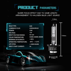 Ocache-phare au xénon hid pour voiture au xénon, ampoule au xénon, halogène, D1S D3S D4S D4R, 12V 35W, 2 pièces - Product Image 2