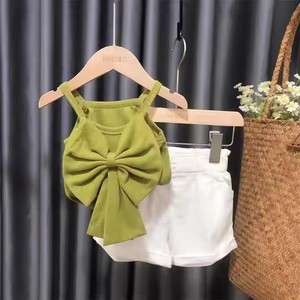 Top estivo Casual da ragazza di successo in cotone stile bohémien con spalle scoperte a maniche corte <span class=keywords><strong>eleganti</strong></span> pantaloncini in tinta unita - Product Image 5