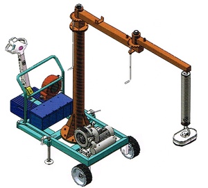 נייד נייד 50kg 60kg יוטה נייר שקית ואקום הרמת מכשיר וקרטון תיבת טיפול ואקום צינור צינור צינור מרים - Product Image 1