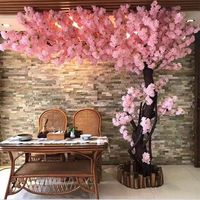 Maßgefertigter Künstlicher Kirschblütenbaum aus Kunststoff / Großer Weiß-Rosa Künstlicher Kirschbaum für Hochzeitsdekorationen