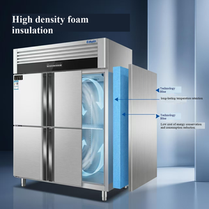 Congélateur vertical commercial YULONGE à 2 ou 4 portes en acier inoxydable, économie d'énergie, pour cuisine de <span class=keywords><strong>restaurant</strong></span> - Product Image 3