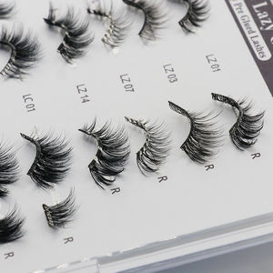 Nouvel arrivage de demi-bande de <span class=keywords><strong>cils</strong></span> auto-adhésifs à presser en fibre végétale pré-collée 5-7 jours Eyeliner <span class=keywords><strong>magnétique</strong></span> longue durée sans colle - Product Image 1