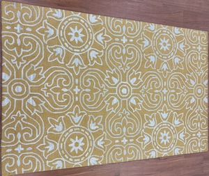 พรมขนสัตว์ทำมือลายคิลิม ขนยาว ดีไซน์ดอกไม้ทันสมัย ป้องกันไฟฟ้าสถิต เป็นมิตรกับสิ่งแวดล้อม สำหรับห้องนั่งเล่นสไตล์อินเดีย - Product Image 2