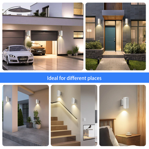 Aigostar parete esterna luce GU10 antracite in alluminio IP65 impermeabile up Down lampada per esterno balcone caldo bianco CCT illuminazione - Product Image 6