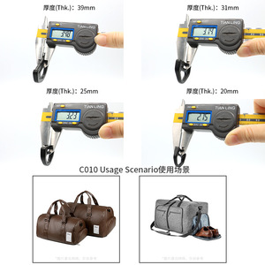 ห่วงพลาสติกแบบ D สำหรับกระเป๋าและสัมภาระ C 010 ขนาด 20 มม. 25 มม. 31 มม. 39 มม. วัสดุ POM น้ำหนักเบา - Product Image 4
