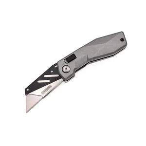 Own patent Safety lock Box Cutter art knife folding Utility Knife