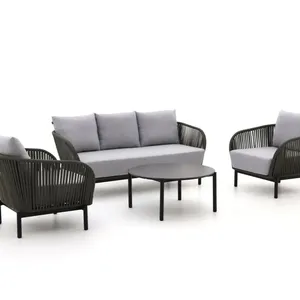 Роскошные современные наборы садовой мебели из ротанга для использования на открытом воздухе, 4 дивана из ротанга