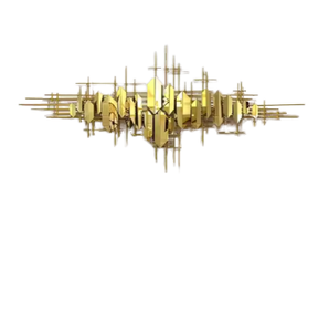 Contemporain 150*69cm or métal tenture <span class=keywords><strong>murale</strong></span> Art lumière luxe fer décor nouveau Design pour la décoration intérieure - Product Image 5