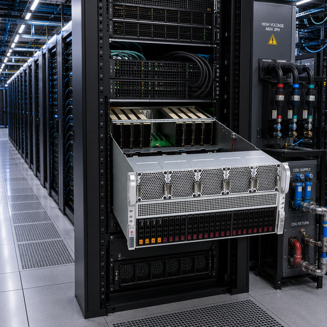 AI Training 8-GPU 5U Rack Server AS-5126GS-TNRT Dual EPYC 9005 6TB GPU Server for LLM and Generative AI