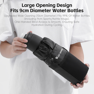 Bolsa Delantera para Bicicleta WEST BIKING, Bolsa Plegable para Manillar con Porta Botella de Agua, Gran Capacidad, para Bicicleta de Carretera y Montaña - Product Image 4