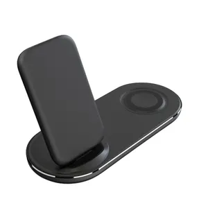 2 In 1 Wireless Charger Stand Station Usb C Smart Adapter Wireless Charger For Smartphone