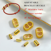 Boucle en acier inoxydable or 18 carats pour bricolage polissage à la main Bracelet cubain fermoir connecteur perles de silicone cordon en cuir composants de bijoux