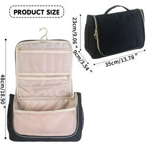 Cosmetic Travel Bag Large Nylon Zipper Hanging Storage <b>Case</b> For Beauty Tools And <b>Makeup</b> Accessories - Product Image 3