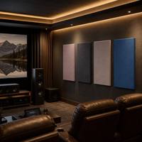 Ensemble de traitement acoustique professionnel, panneaux d'absorption acoustique en polyester de couleur personnalisée pour salle d'enregistrement et salle de conférence