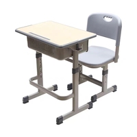 Ensemble de bureau et de chaise d'écolier en métal moderne pour la chambre d'enfant, le salon et le bureau à domicile - Mobilier scolaire