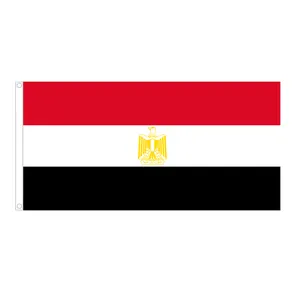 Custom 120d 100% Polyester 3x5 Ft Low Price Portable Egyptian Egypt National Flag Fast Delivery