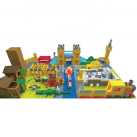 Thème de construction Playhouse éducative Mousse souple Aire de jeux intérieure Transport créatif Ensembles de construction 5-13 ans