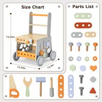 Cube d'activités en bois multifonctionnel unisexe pour bébé avec musique, un jouet riche en fonctionnalités pour jouer