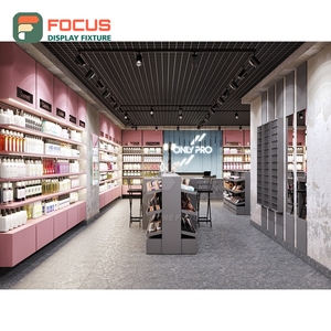 Solución Llave en Mano para Mostrador de Exhibición de Madera Sólida para Tiendas, Diseño Interior para Tiendas de Maquillaje, Directo de Fábrica - Product Image 5