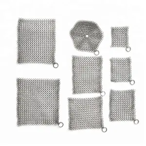 Stainless Cast Iron Cleaner Steel Cleaning Metal Wire Mesh Scrubber