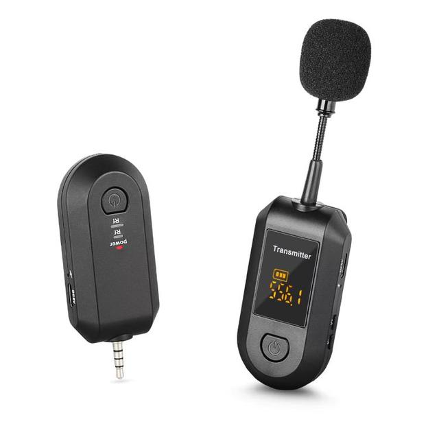 2.4G Wireless Headset Microphone with Lapel Clip Rechargeable Voice Amplifier Mic for Teacher Tour Guide Speech Fitness
