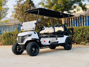 Voiture de golf électrique à 4 places, à essence, tout-terrain 4x4, avec pare-chocs arrière et batterie au lithium, d'occasion, 2 places - Product Image 1