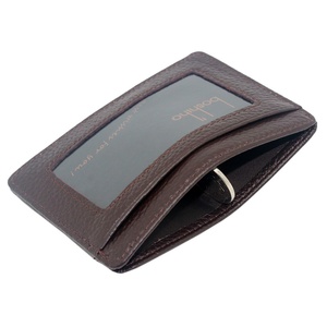 High Quality Full Grain Lichee Leather Card Holder Magnet Leather Money Clip - Product Image 6