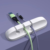 Penata Kabel USB Fangbei Durable Data Winder Desktop Set, Pengatur Kabel Nilon, Penjepit Kabel