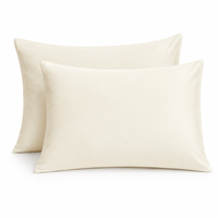 Housse de coussin en polyester brossé durable avec fermeture à rabat, lavable en machine, fournisseur de literie en gros