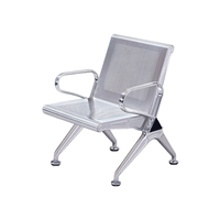 Chaise d'attente d'hôpital durable en acier inoxydable banc d'attente de banque d'aéroport de 4 places-sièges publics modernes pour les bureaux d'hôpital