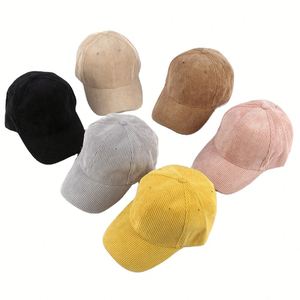 Gorras de Béisbol de Pana de Color Liso Ajustables para Hombre y Mujer, Estilo Nuevo - Product Image 1