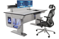 Console de surveillance ergonomique pour bureaux de bureau Console de salle de contrôle d'établi de centre de commande