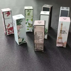 Perfume de fábrica do oem, amostra de delineador, batom, cílios, papel em relevo, pequena caixa de presente