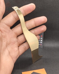 SAAQAANS ENTERPRISES Lames professionnelles incurvées pour barbier, en acier inoxydable poli, légères, pour ondulations Wenzy - Product Image 1