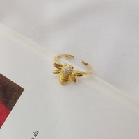 Bijoux de personnalité, anneaux d'insectes charmants, bijoux en argent sterling 925, anneaux d'abeille réglables pour femmes