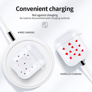 Coque transparente en TPU avec coeur d'amour rouge pour <span class=keywords><strong>Apple</strong></span> Airpods 2/1 3, Coque de protection souple pour écouteurs Funda Airpods Pro - Product Image 6