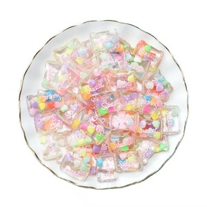 Nouvelles perles de thème alimentaire en résine miniature pour étuis de téléphone bricolage accessoires de cheveux pour enfants jouets décoratifs-bonbons colorés Candids - Product Image 2