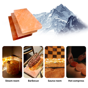 Thủ Công Mỹ Nghệ Muối Himalaya Màu Hồng Muối Khối Gạch Slate Cho Muối Cave Phòng Halo Trị Liệu Thịt Nướng Từ Pakistan - Product Image 2