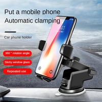 Support de téléphone 3 en 1 avec verrouillage automatique pour voiture, tableau de bord, pare-brise, aimant