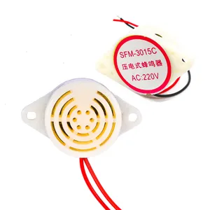 ISSR 220 Volt 100dB ucuz fiyat Piezo Alarm Buzzer siren sürekli bip uyarı acil güvenlik Loud 220 V AC Buzzer