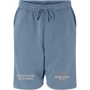 Pantalones cortos de lana teñidos para ropa de mujer con logotipo bordado personalizado Prm50stpd - Product Image 1