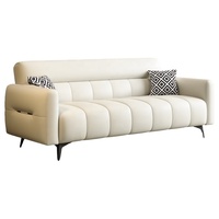 Sofá Cama de Cuero Pata de Gato Plegable de Doble Uso para Sala de Estar Pequeña, Dormitorio, Apartamento, Habitación de Alquiler, Sofá Sencillo