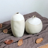 Nordique réactif mat glaçure argile bourgeon vase en céramique fleur vase mariage table décoration vases pour la décoration intérieure