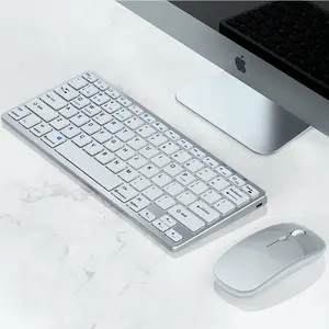 Mini ergonomico 3 modalità tastiera Mouse Wireless per Laptop Desktop Mac Computer Home Office tastiera da gioco Combo Mouse