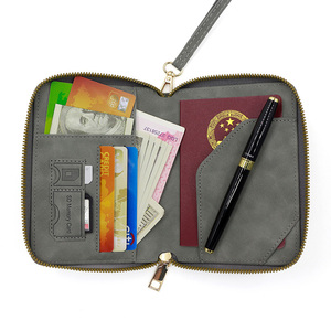 Cartera y tarjetero de PU de color liso y grosor extra con cierre de cremallera, estilo moderno, para guardar billetes de avión, RTS, pedido a granel mixto - Product Image 2