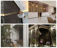 Maille décorative en acier inoxydable disponible en plusieurs styles pour hôtel, restaurant et décoration haut de gamme à domicile
