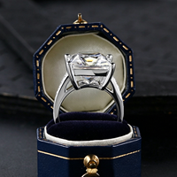 Anillo de Compromiso SGARIT de Lujo con Diamante Cultivado en Laboratorio, Corte Princesa, Oro de 18K, Certificado IGI, Color D, Claridad VVS, 1-2ct, para Mujer