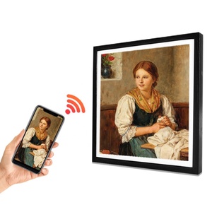 INSOVISION <b>Wall</b> Mount 22 Inch Digital Signage Screen WIFI 2K 4K Digital Frame Square LCD <b>Displays</b> for Intelligent Art Museum - Product Image 1