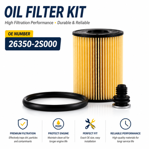 26350-2S000 Filtre à huile moteur 2.5L pour Hyundai Santa Fe Tucson Sonata <span class=keywords><strong>Kia</strong></span> Sorento K5 <span class=keywords><strong>Sportage</strong></span> Service OEM ISO 9001 - Product Image 1