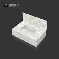 Lavabo en cristal de quartz rose naturel translucide rétroéclairé de luxe avec éviers intégrés